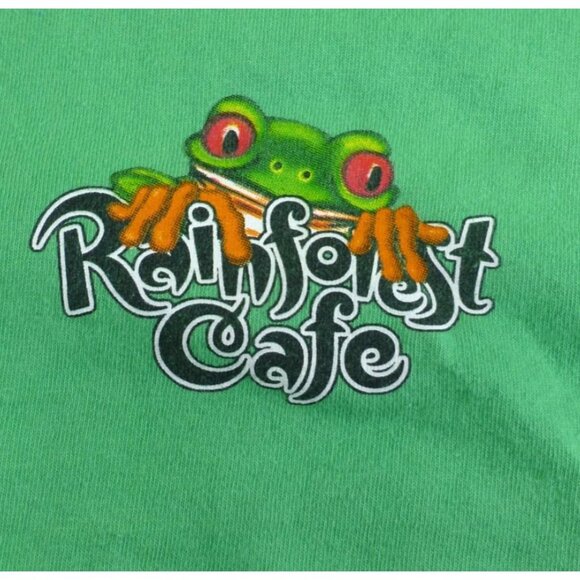 Rainforest Cafe MGM Grand Las Vegas Green Souvenir T-Shirt L Cotton Crewneck Sho - Picture 4 of 6